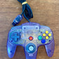 Nintendo N64 Clear Atomic Purple Controller OEM Original Authentic NUS-005 Tight