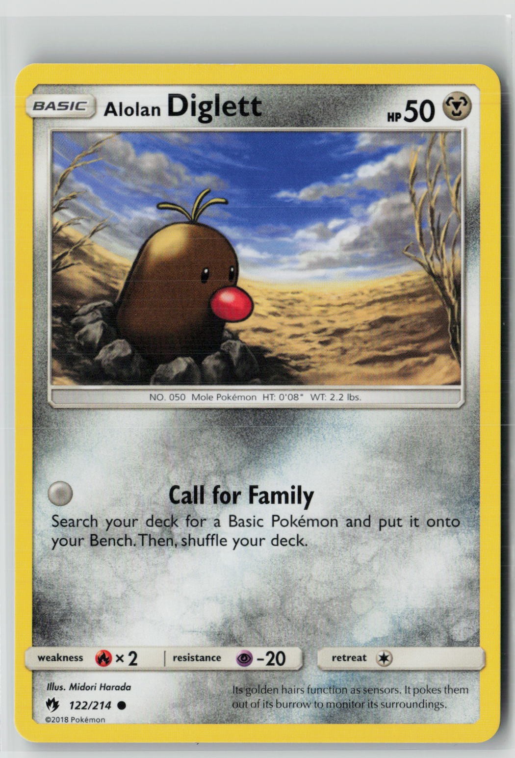 Alolan Diglett (SM - Lost Thunder 122/214) NM