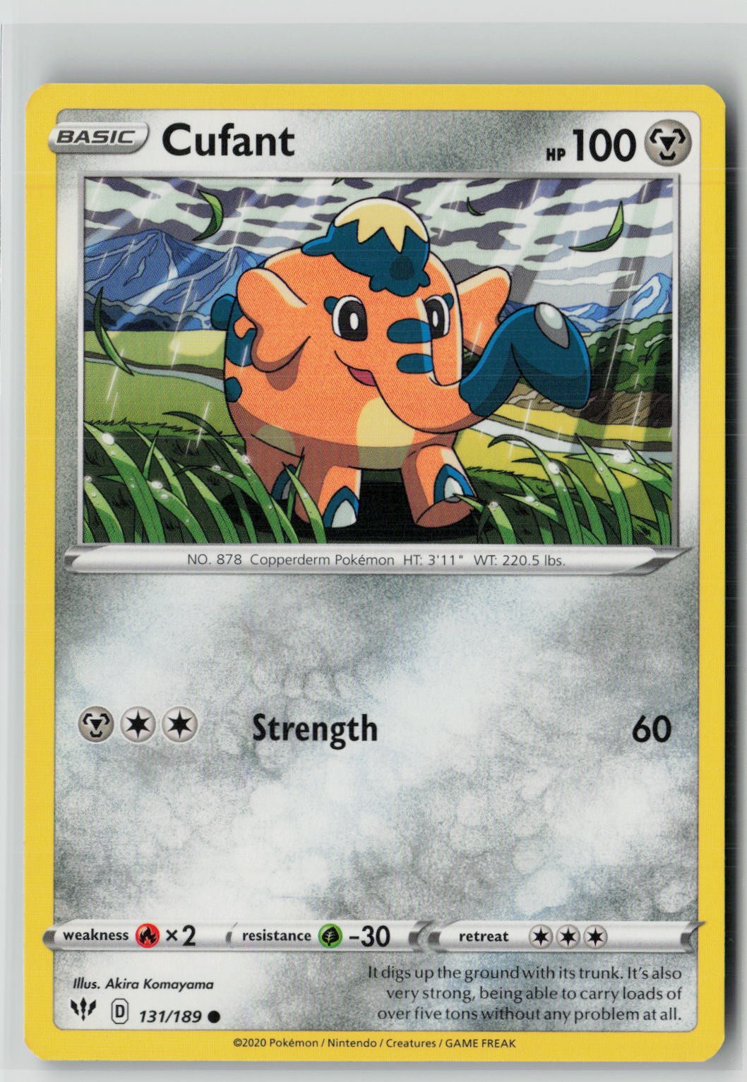 Cufant (SWSH03: Darkness Ablaze 131/189) NM