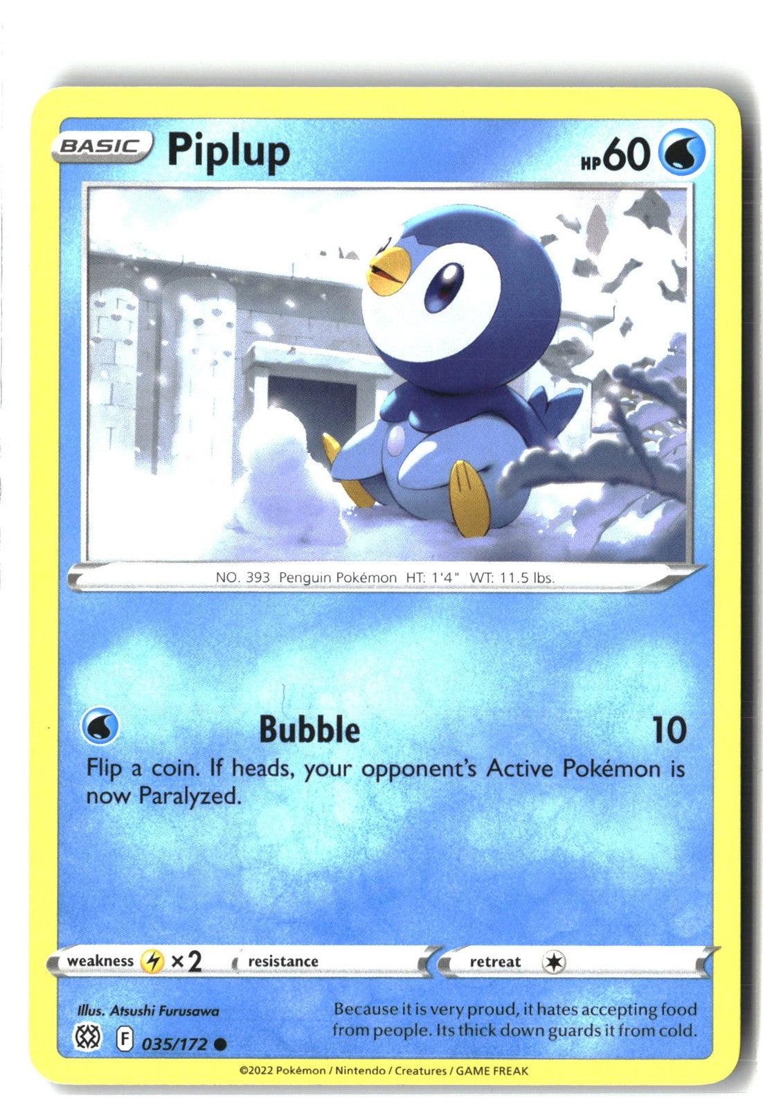 Piplup (SWSH09: Brilliant Stars 035/172) NM