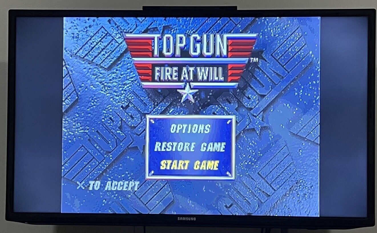 Top Gun: Fire at Will! (PlayStation 1) LONG CASE No Manual Tested And Works!