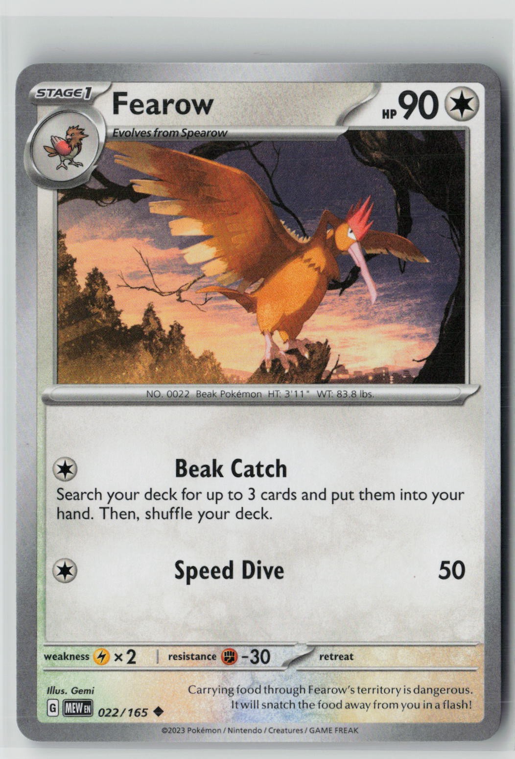 Fearow (SV: Scarlet & Violet 151 022/165) NM