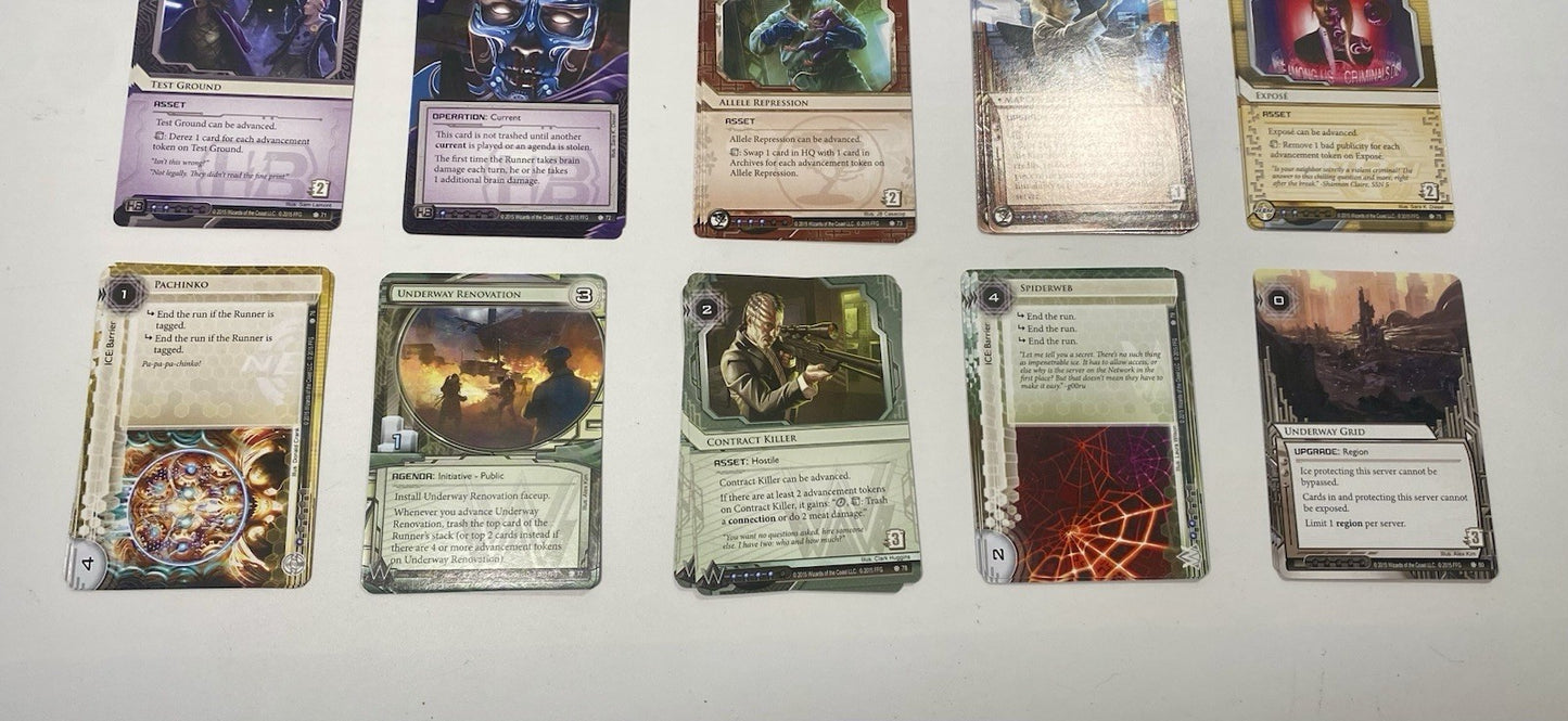 The Underway SanSan Cycle Android Netrunner Data Pack Fantasy Flight LCG Fullset