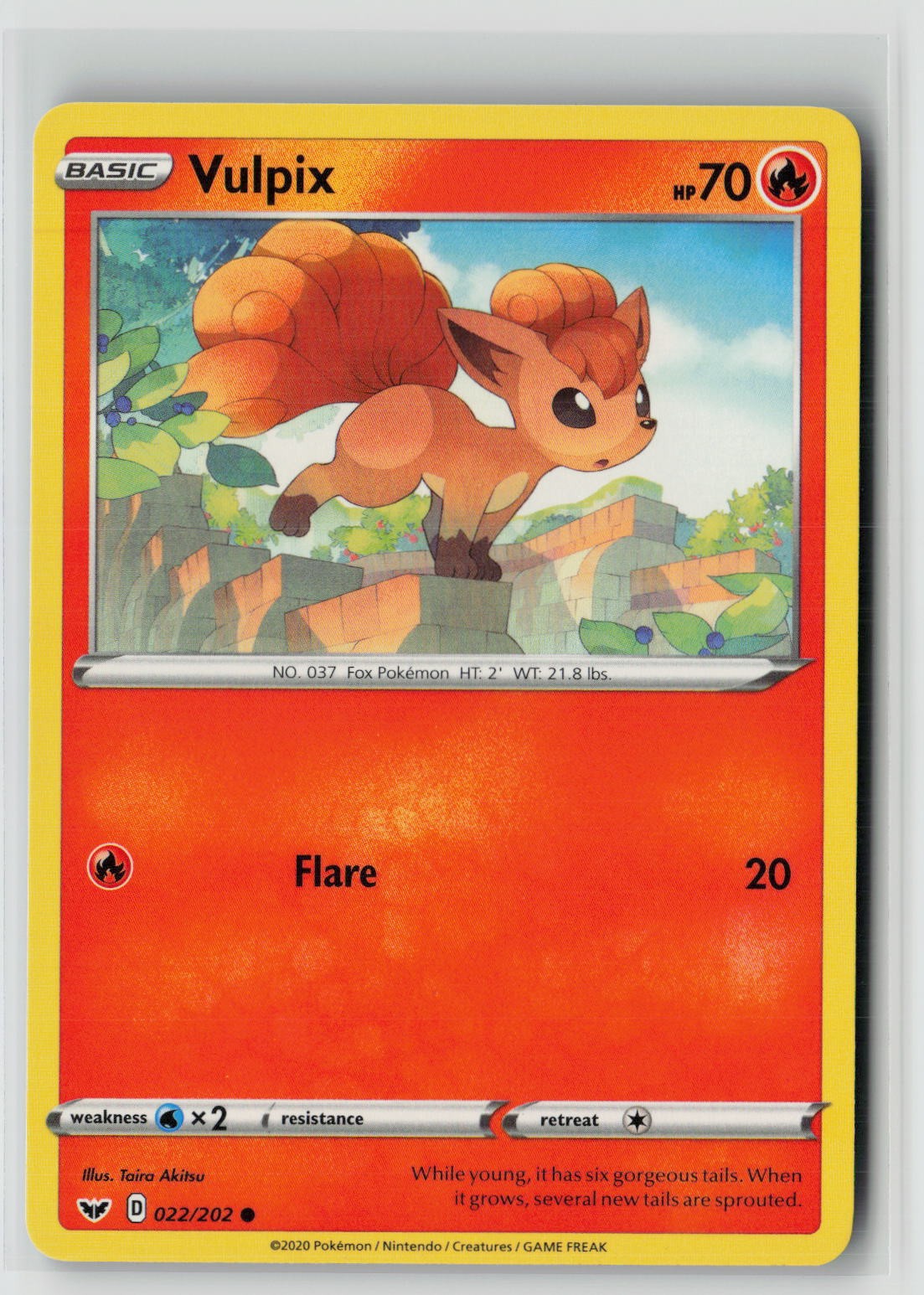 Vulpix (SWSH01: Sword & Shield Base Set 022/202) NM