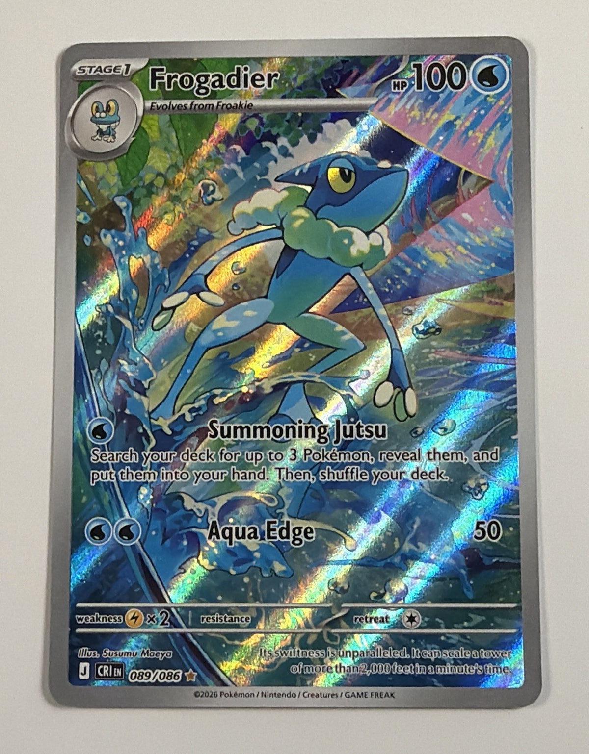 Frogadier Illustration Rare 89/86 - Chaos Rising - Pokemon TCG Card NM Near Mint