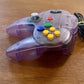 Nintendo N64 Clear Atomic Purple Controller OEM Original Authentic NUS-005 Tight