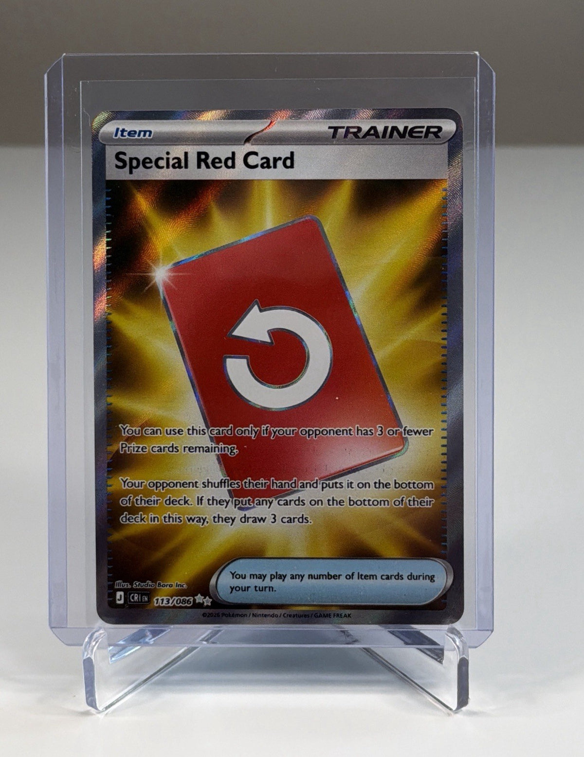 Special Red Card - Holo Ultra Rare ME04: Chaos Rising 113/086 Pokemon TCG NM