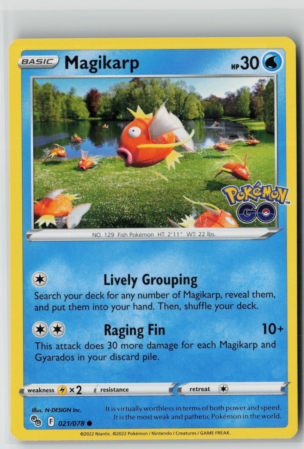 Magikarp (Pokemon GO 021/078) NM
