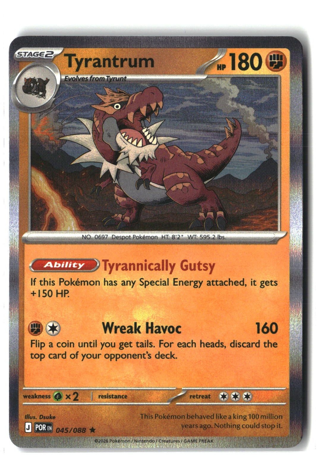 Tyrantrum Holofoil NM (Perfect Order 045/088)