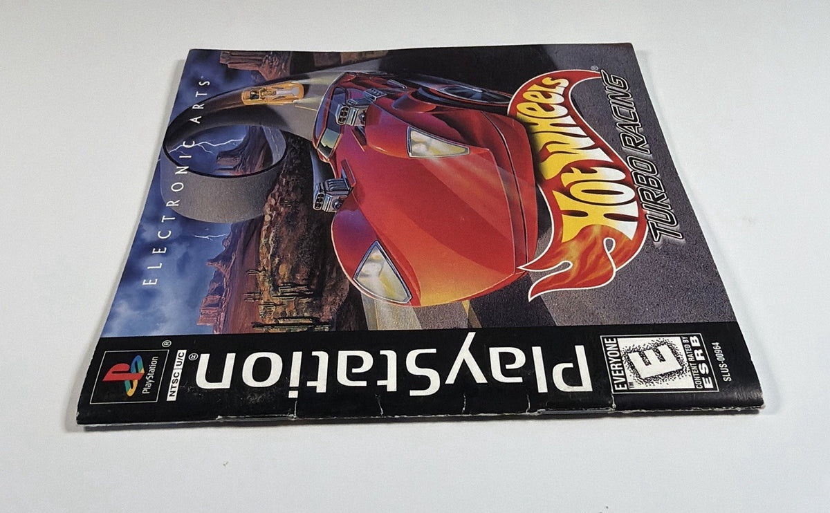 Hot Wheels Turbo Racing PS1 Sony PlayStation 1 Manual & Reg Card Only