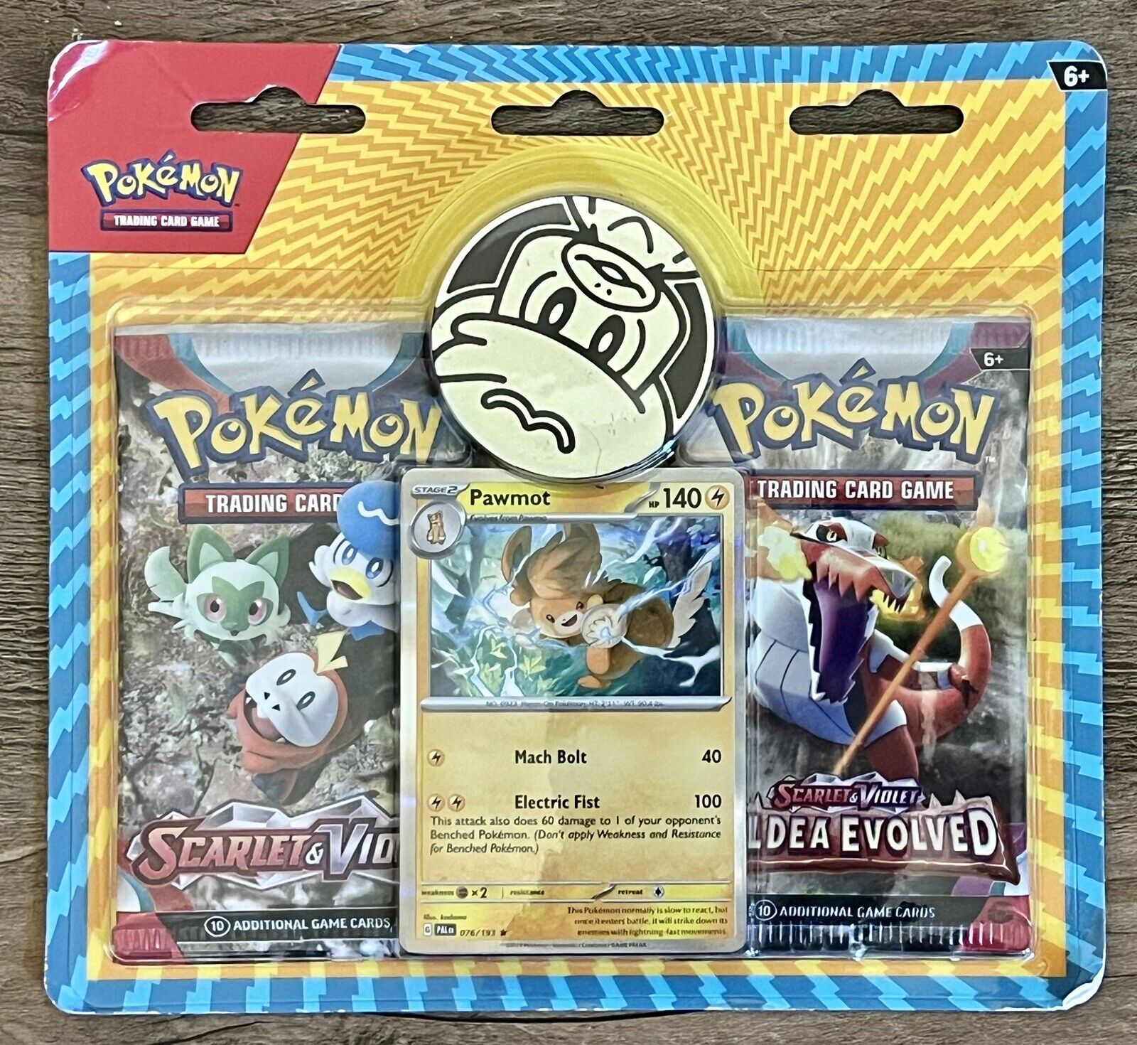 Pokémon TCG *Scarlet & Violet + Paldea Evolved Blister Pack Pawmot!