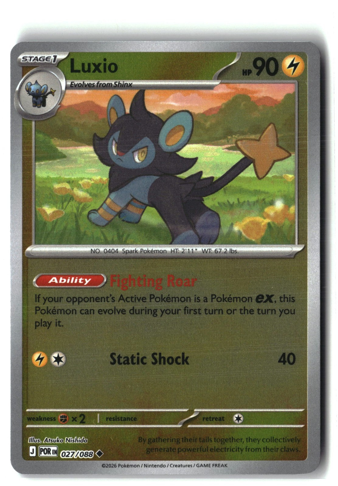 Luxio Reverse Holofoil NM (Perfect Order 027/088)