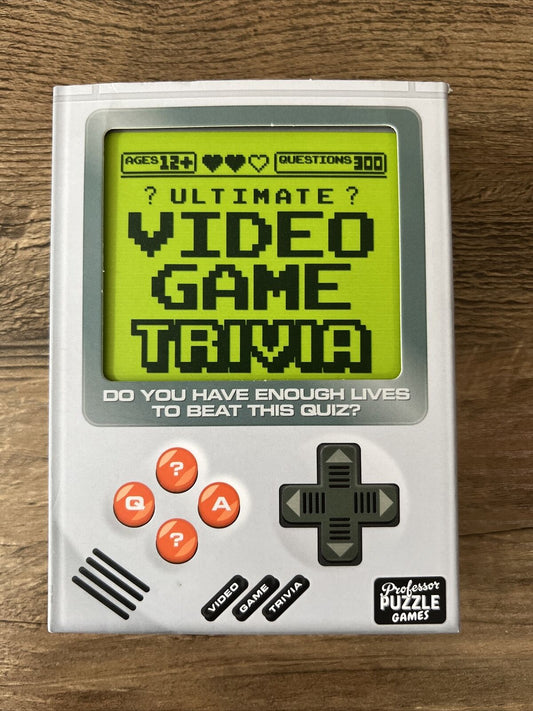 Ultimate Video Game Trivia Card Game Knowledge  Professor Puzzle - Never Used