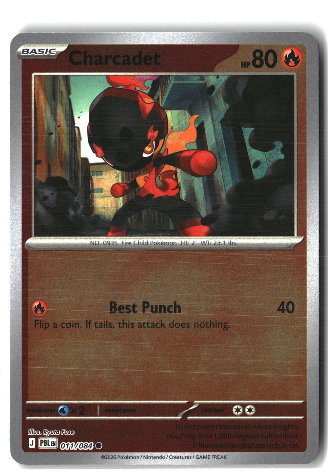 Charcadet Reverse Holofoil NM (Pitch Black 011/084)