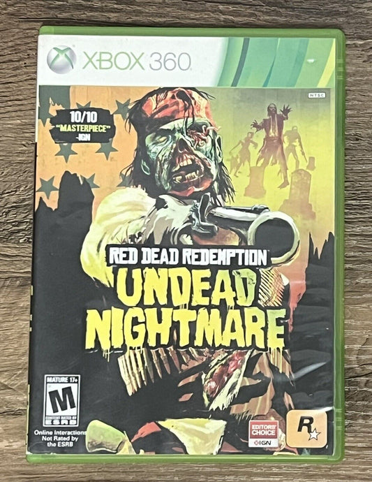 Red Dead Redemption Undead Nightmare (Xbox 360, 2010) With Manual, No Map