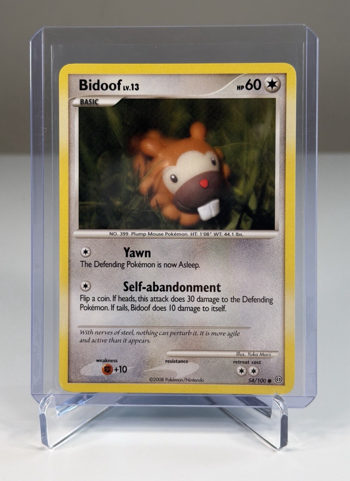 Bidoof 54/100 Illus. By Yuka Morii Pokemon TCG Stormfront Lightly Played LP/NM