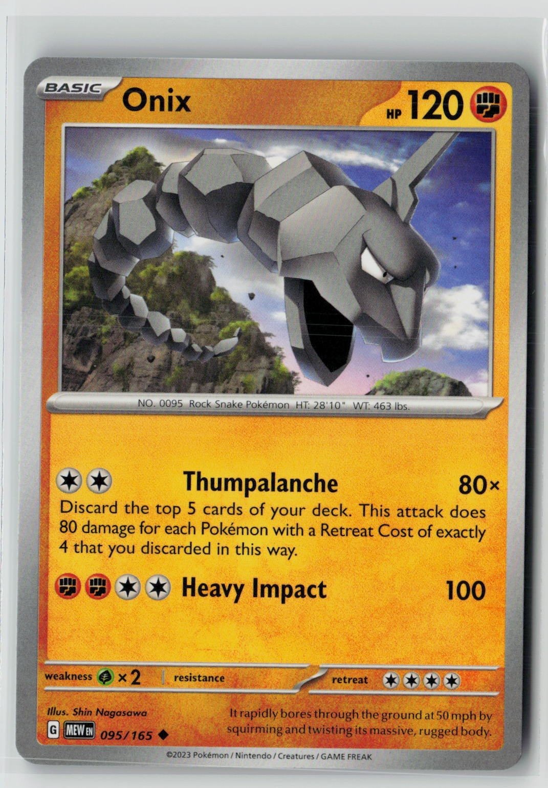 Onix (SV: Scarlet & Violet 151 095/165) NM