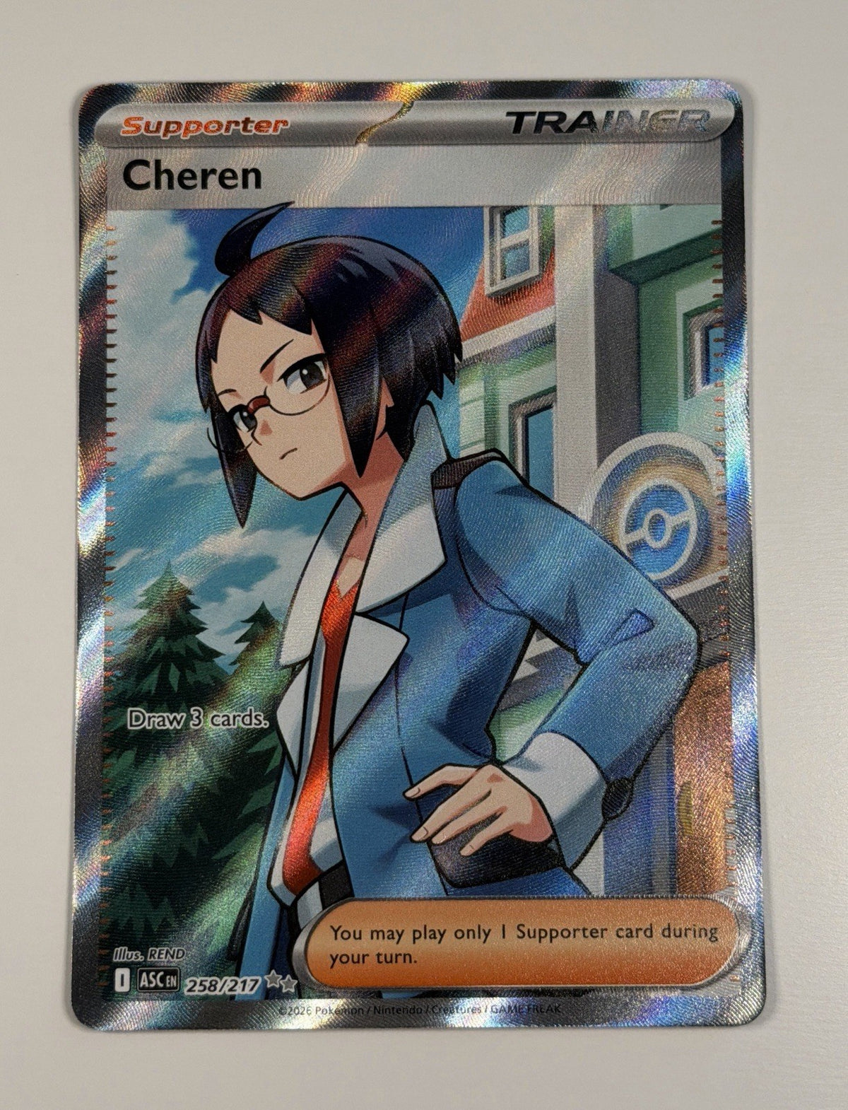 Cheren Holo Ultra Rare ME: Ascended Heroes 258/217 NM Near Mint