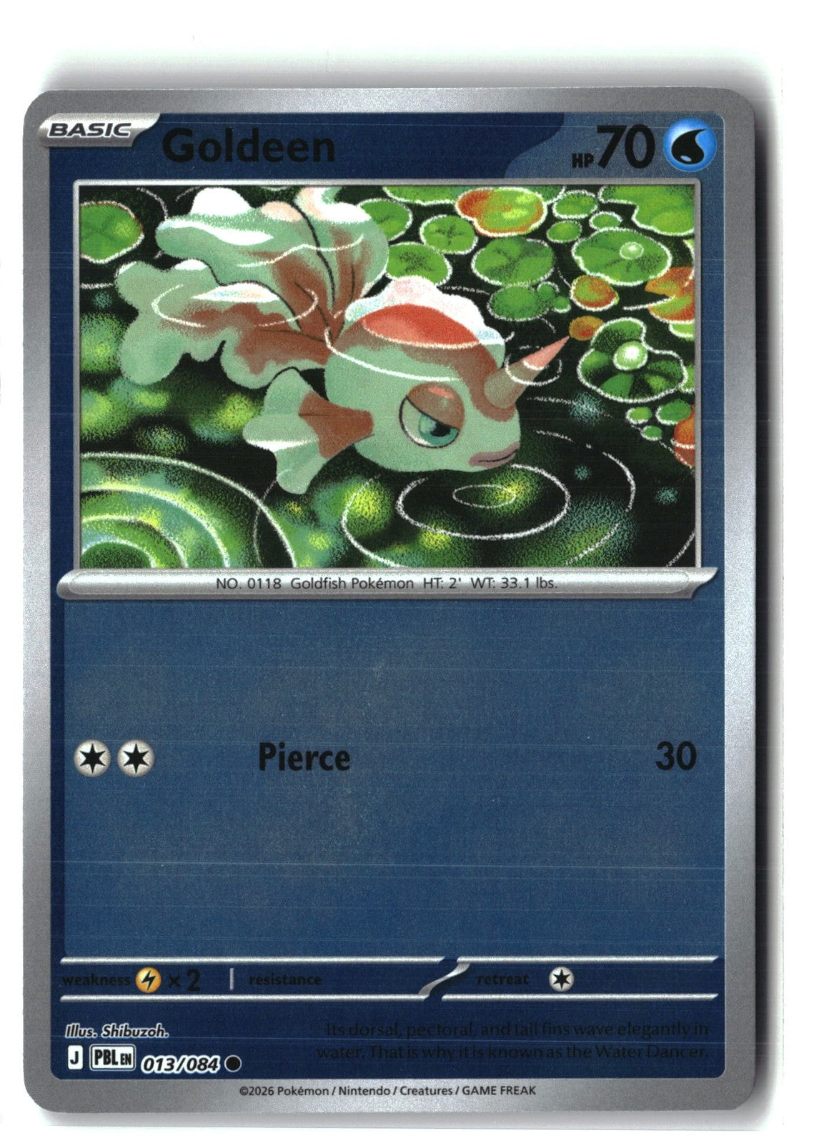 Goldeen Reverse Holofoil NM (Pitch Black 013/084)