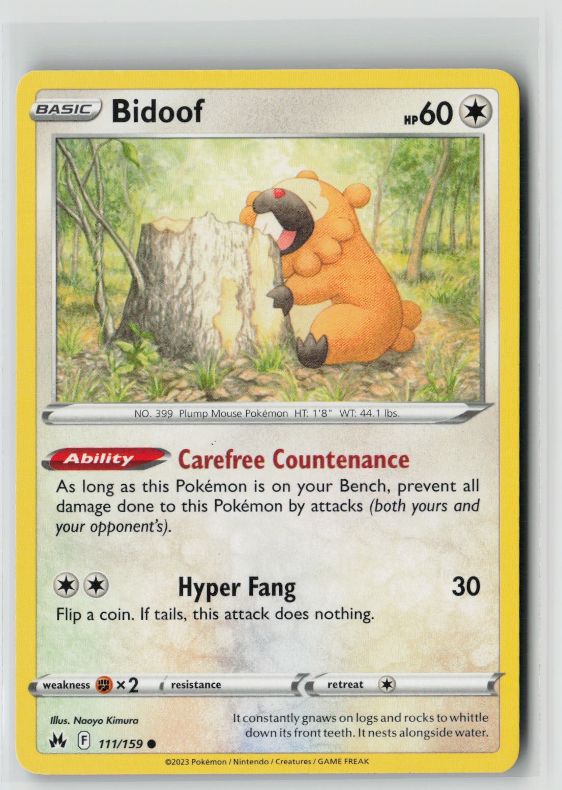 Bidoof (SWSH: Crown Zenith 111/159) NM