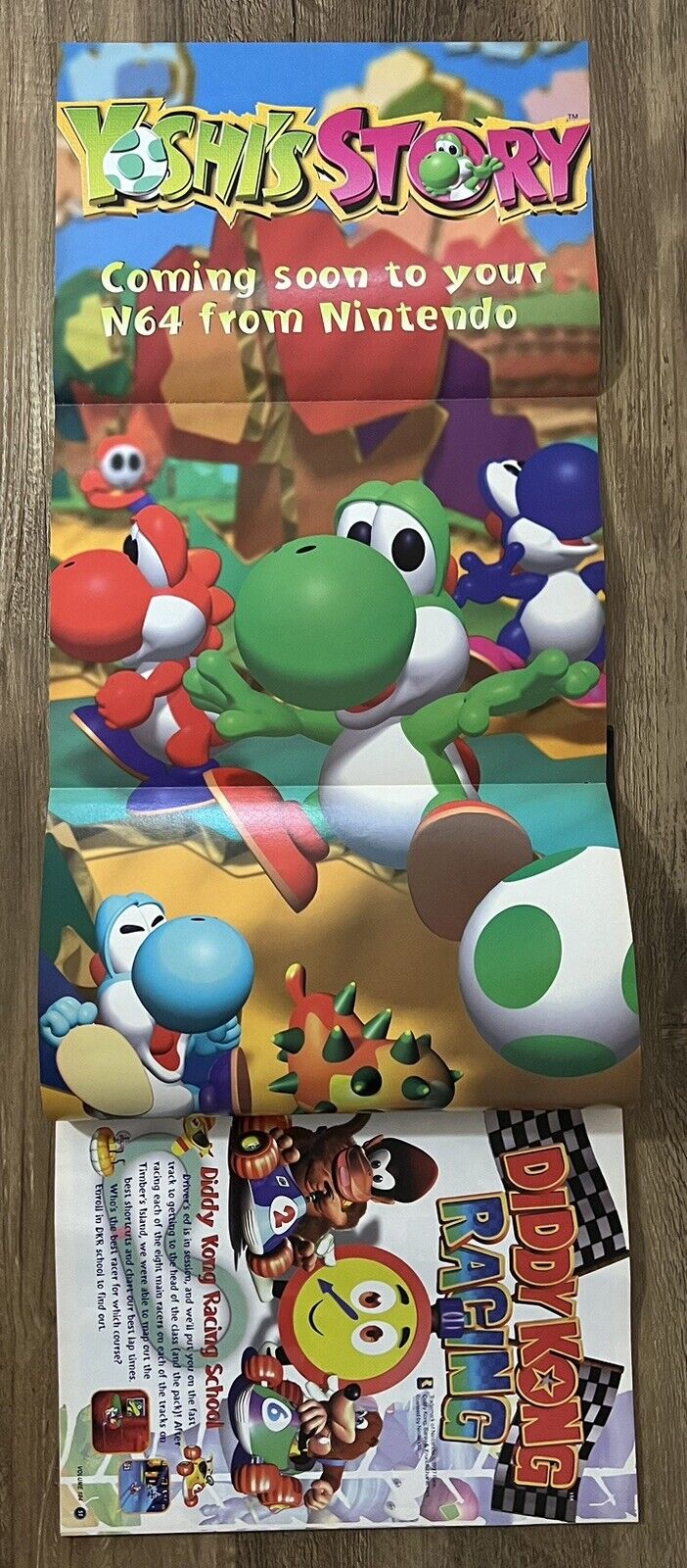 Nintendo Power Magazine Volume 104 January 1998 Yoshi Story 64 Poster