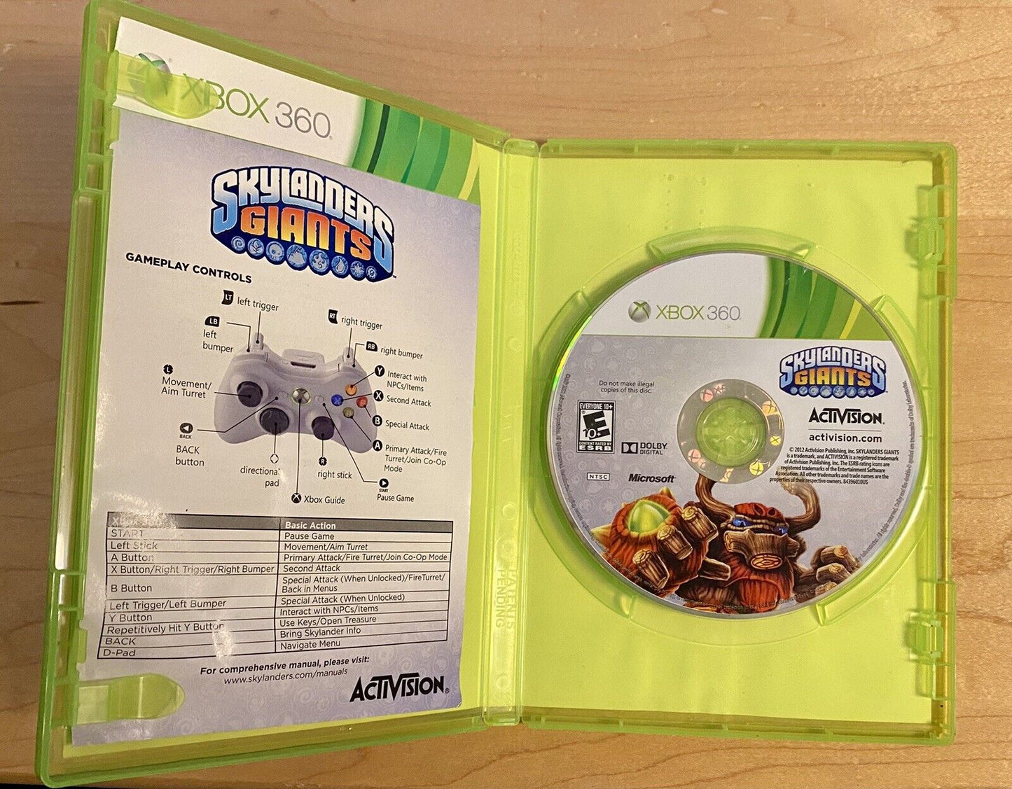 Skylanders Giants (Microsoft Xbox 360, 2012) Complete With Insert, Tested