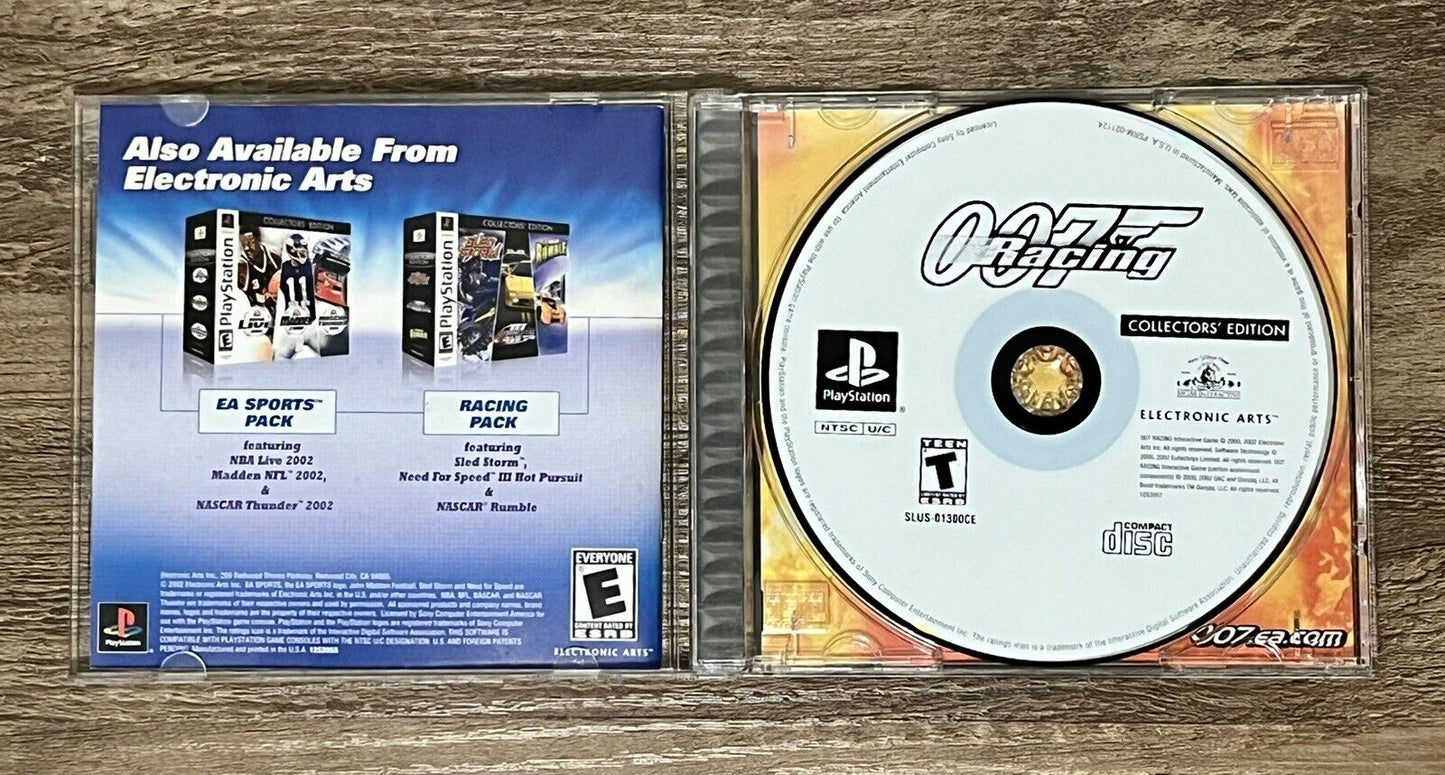 007 Racing (Sony PlayStation 1, 2000)  Collectors Edition CIB W Reg Card!