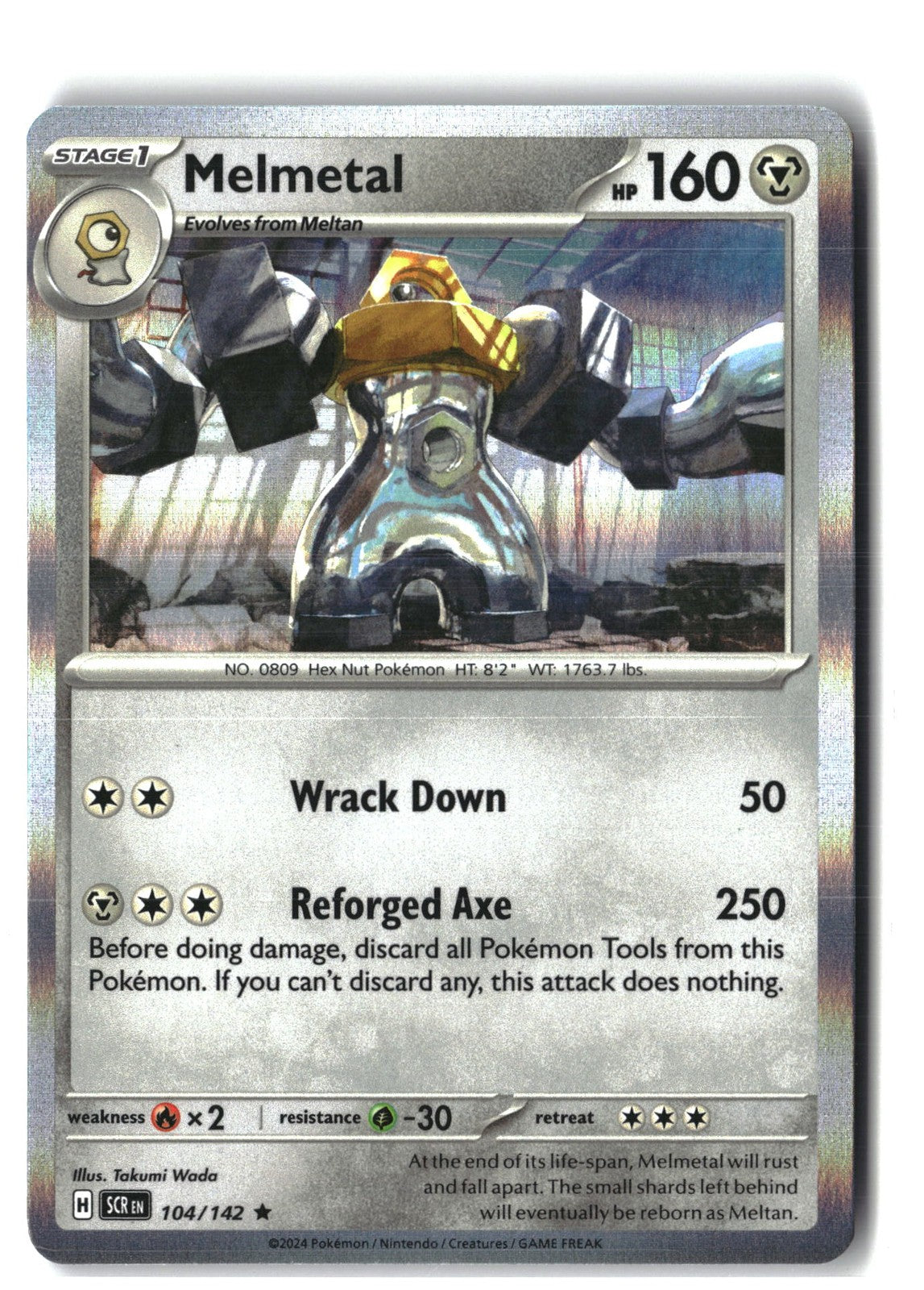 Melmetal Holofoil NM (Stellar Crown 104/142)