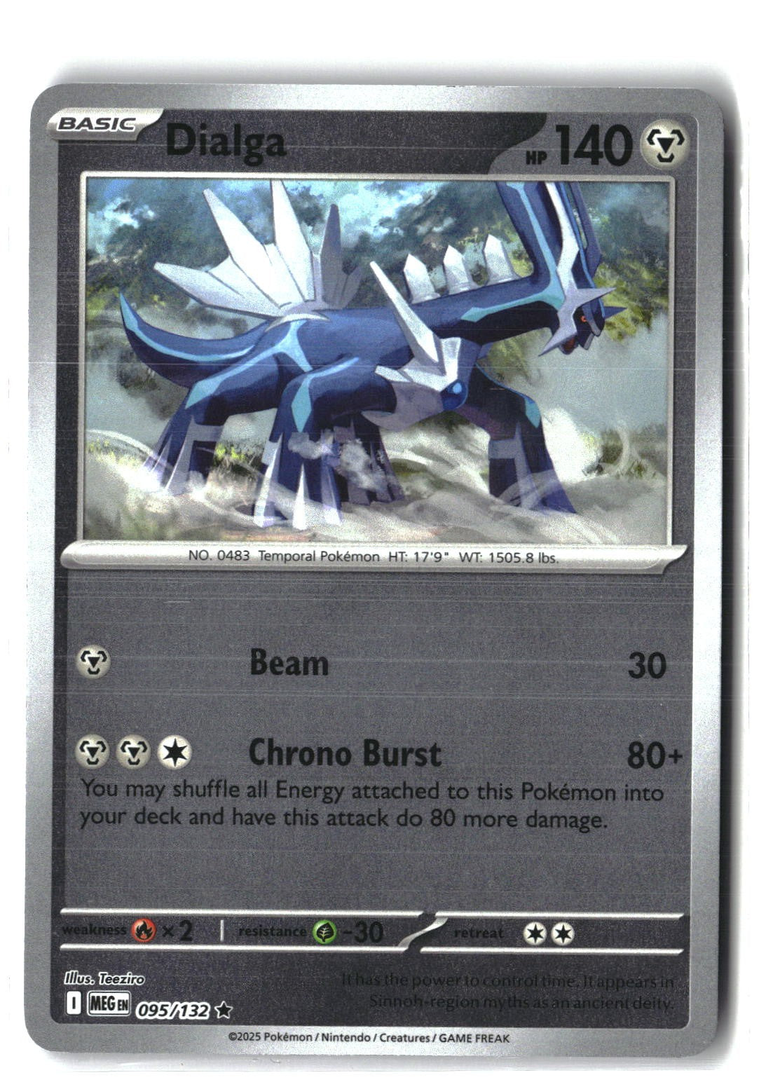 Dialga Reverse Holofoil NM (Mega Evolution 095/132)