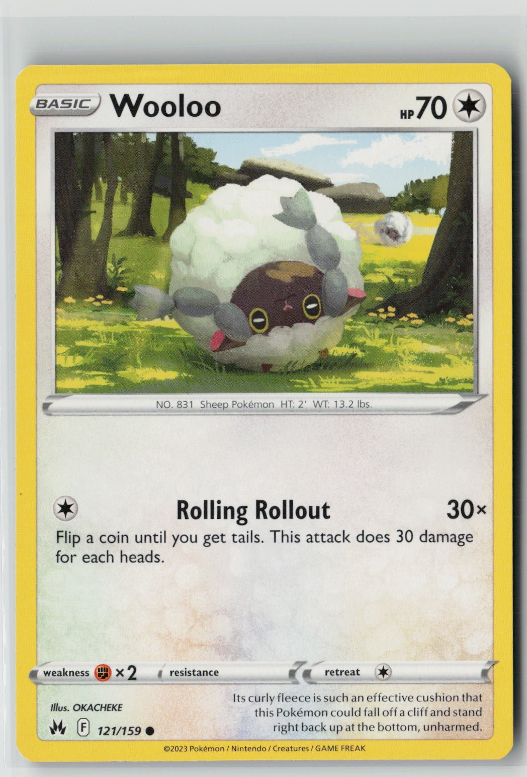 Wooloo (SWSH: Crown Zenith 121/159) NM