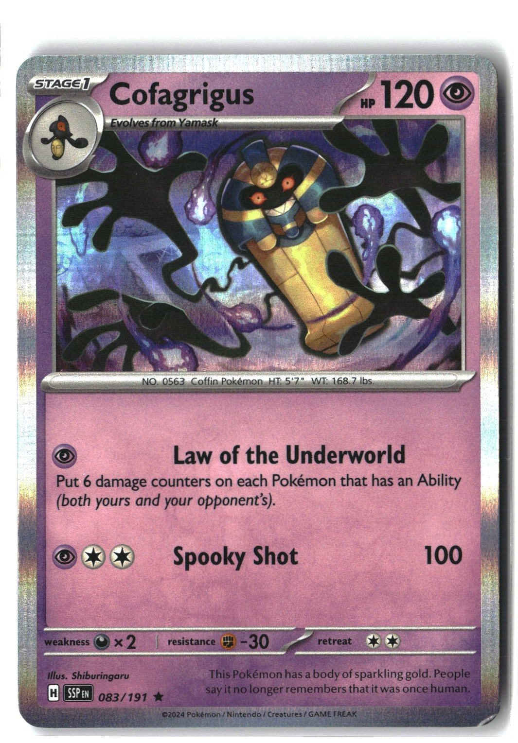 Cofagrigus Holofoil NM (Surging Sparks 083/191)