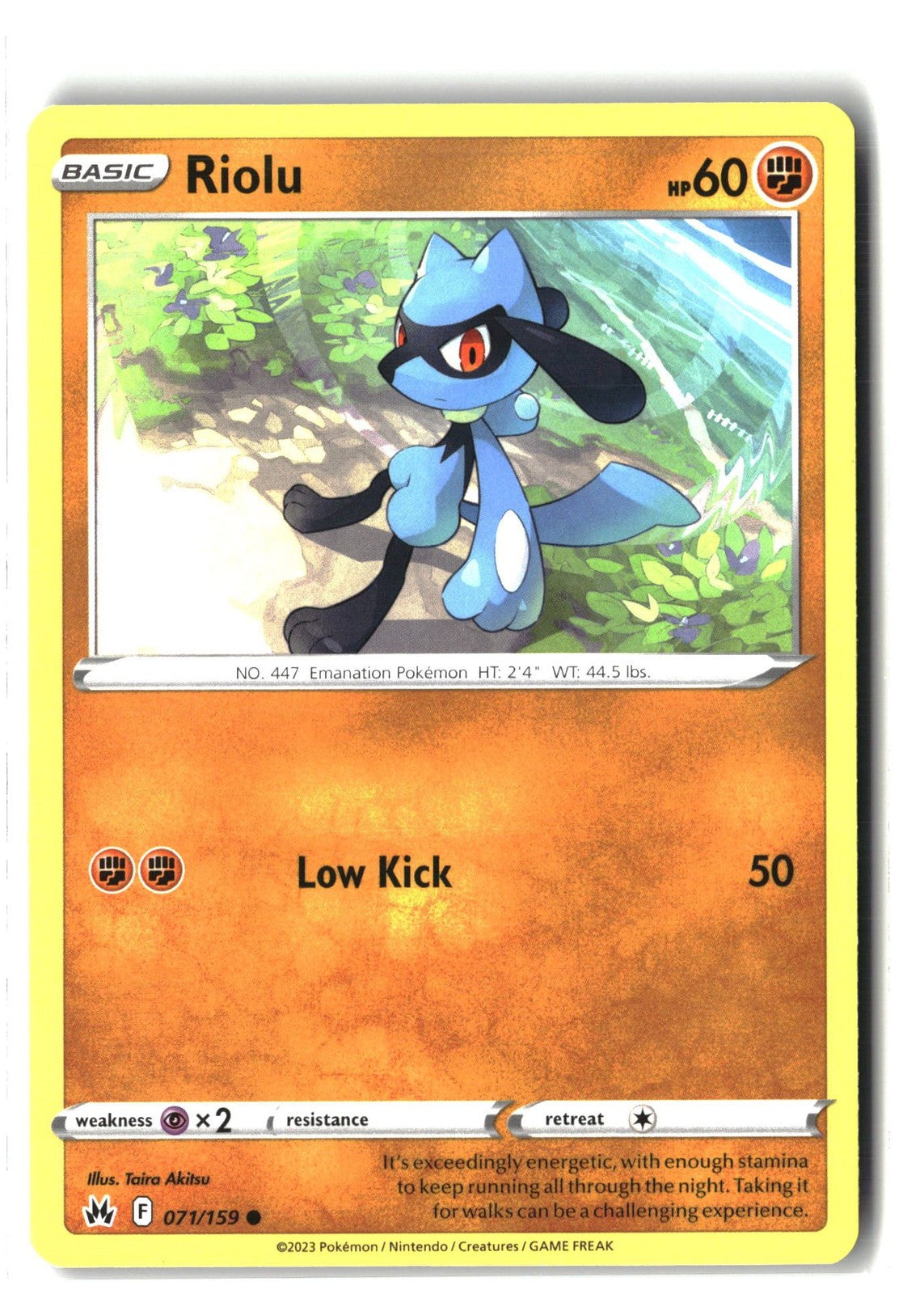 Riolu (SWSH: Crown Zenith 071/159) NM