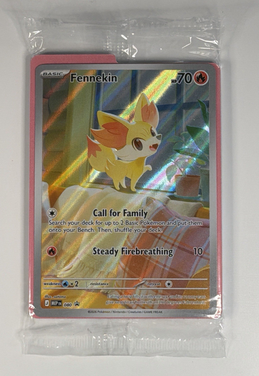 SEALED Pokemon Fennekin 080 Chaos Rising ETB Black Star Promo Holo 80