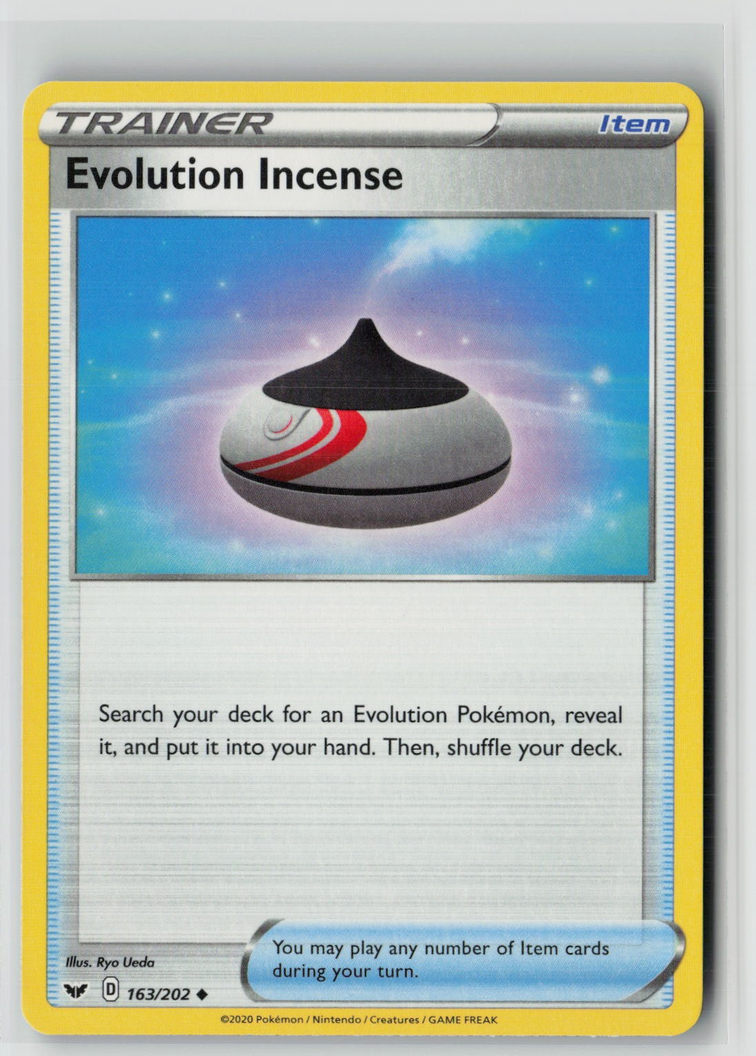 Evolution Incense (SWSH01: Sword & Shield Base Set 163/202) NM