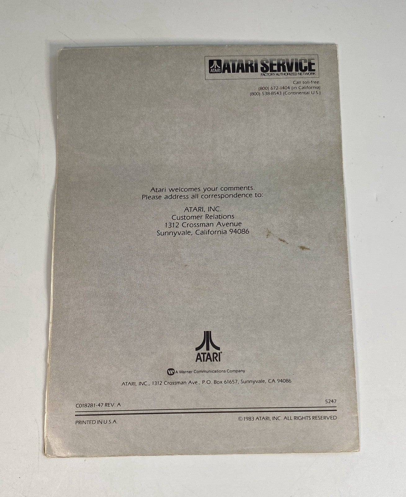 Mario Bros. (Atari 5200, 1983) Nintendo Cartridge And Manual, Tested & Works!