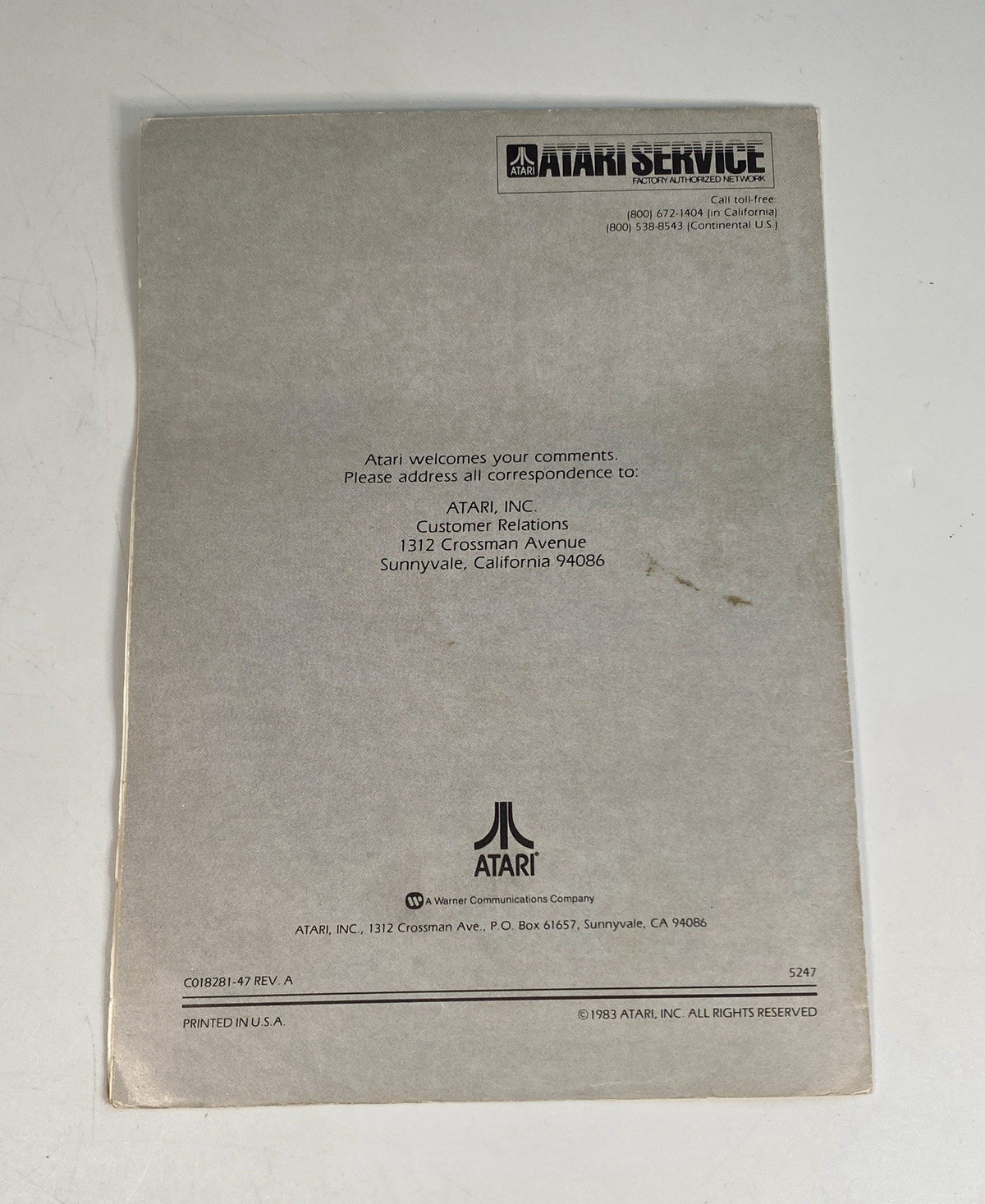 Mario Bros. (Atari 5200, 1983) Nintendo Cartridge And Manual, Tested & Works!