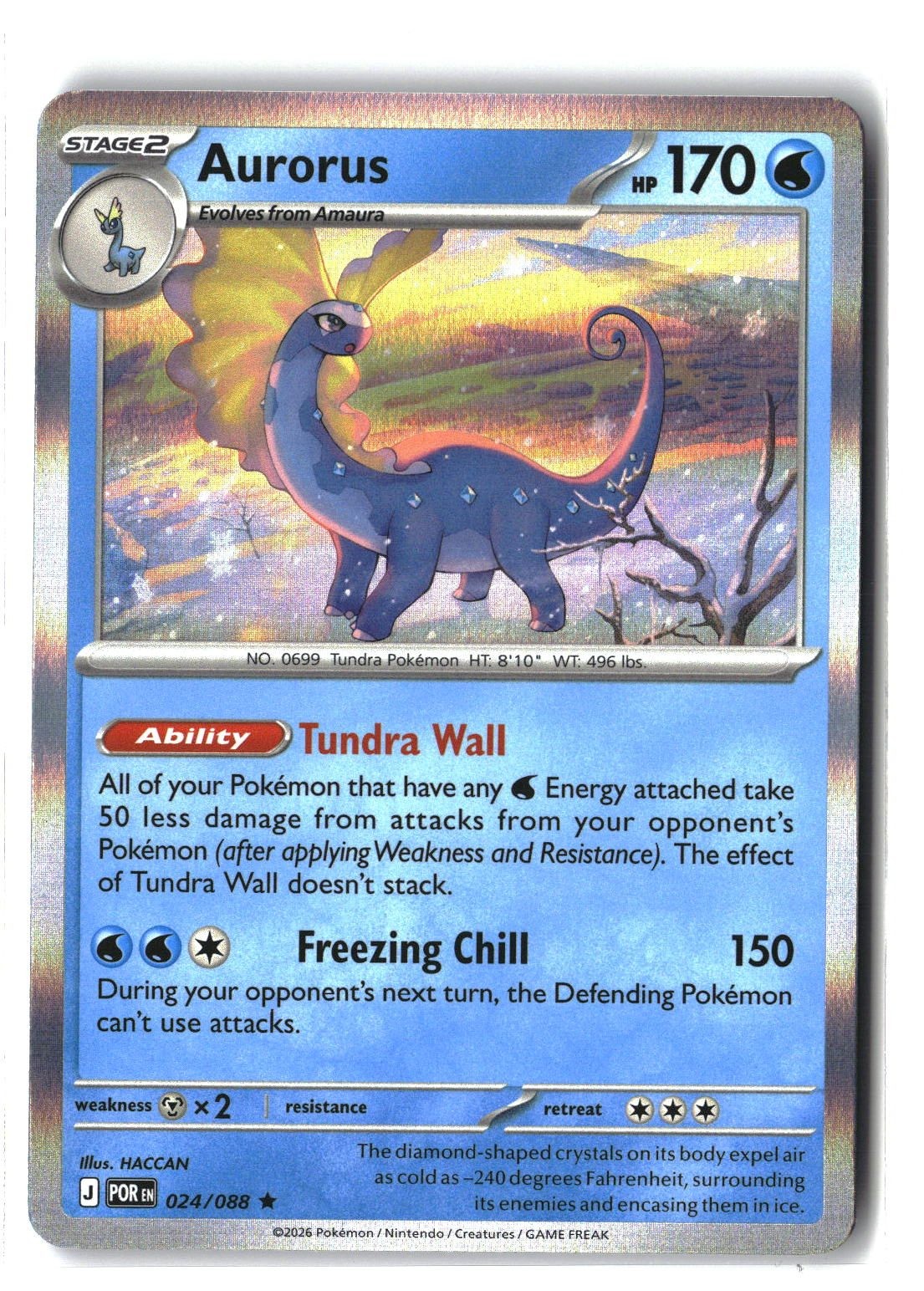 Aurorus Holofoil NM (Perfect Order 024/088)