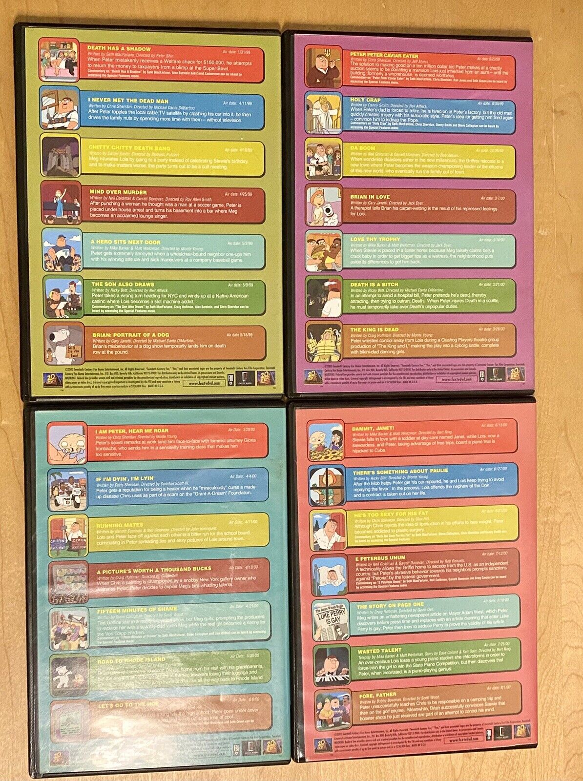 Family Guy Volume 1 & 2: 7 Disc Boxed Set 50 Episodes from Seasons 1, 2 & 3