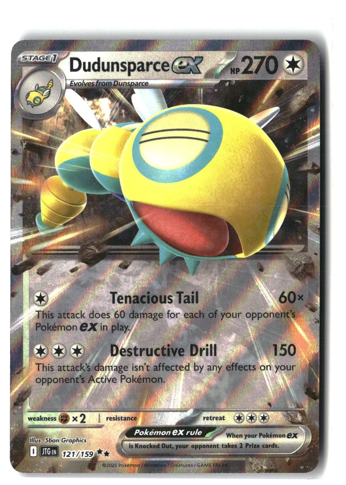 Dudunsparce ex Holofoil NM (Journey Together 121/159)