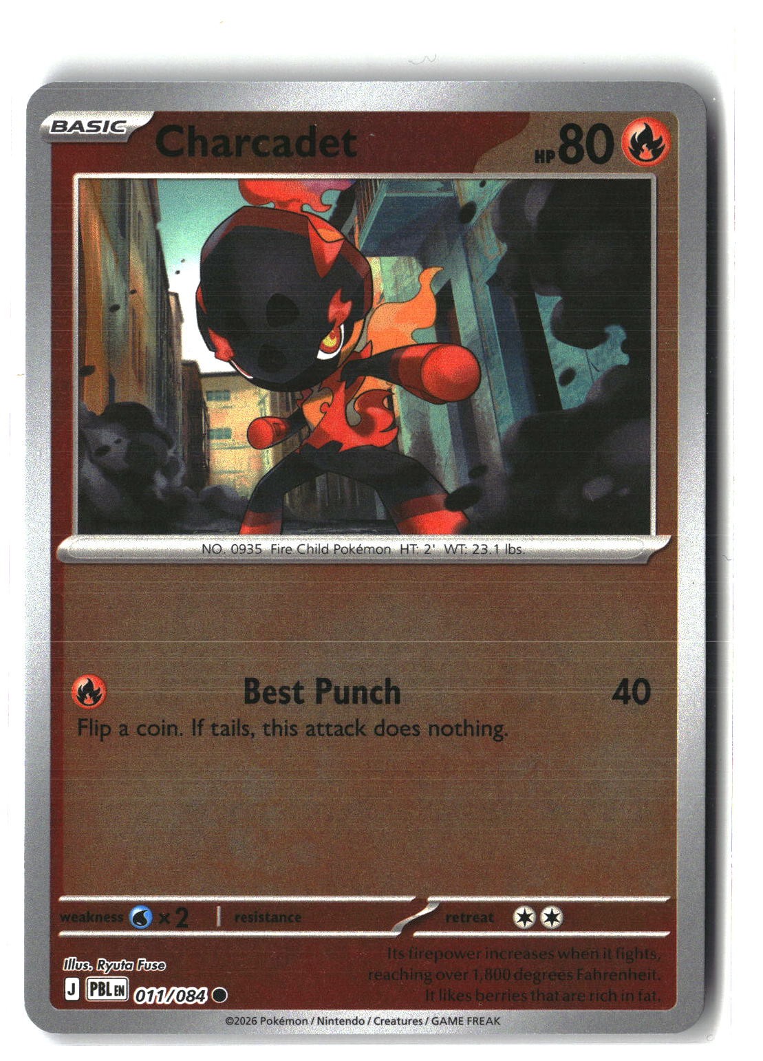 Charcadet Reverse Holofoil NM (Pitch Black 011/084)