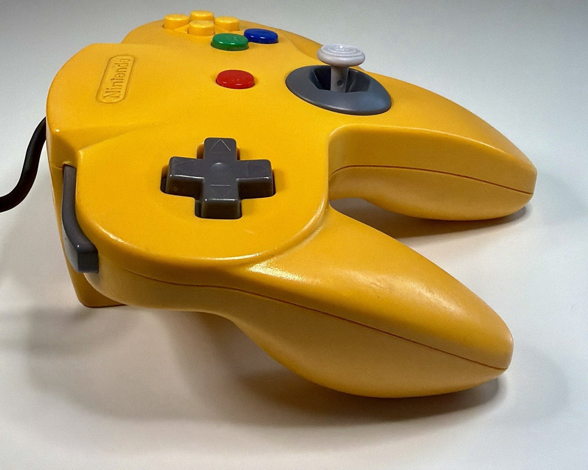 Yellow N64 Nintendo 64 Controller OEM w/ 8BitDo Hall Effect Joystick Tested