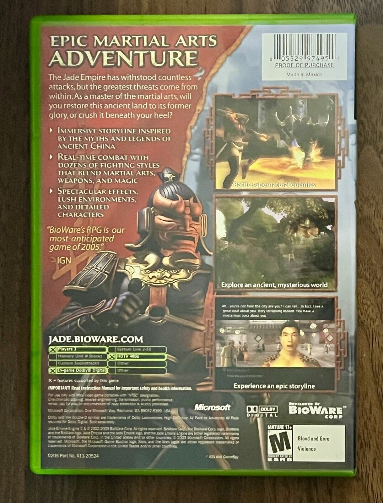 Jade Empire Limited Edition Microsoft Xbox 2005 CIB Complete