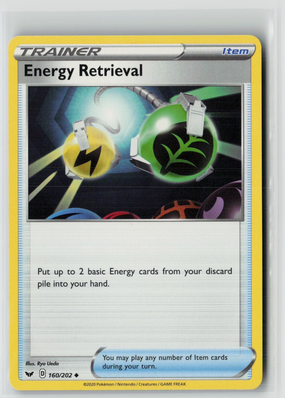 Energy Retrievl(SWSH01: Sword & Shield Base Set 160/202) NM