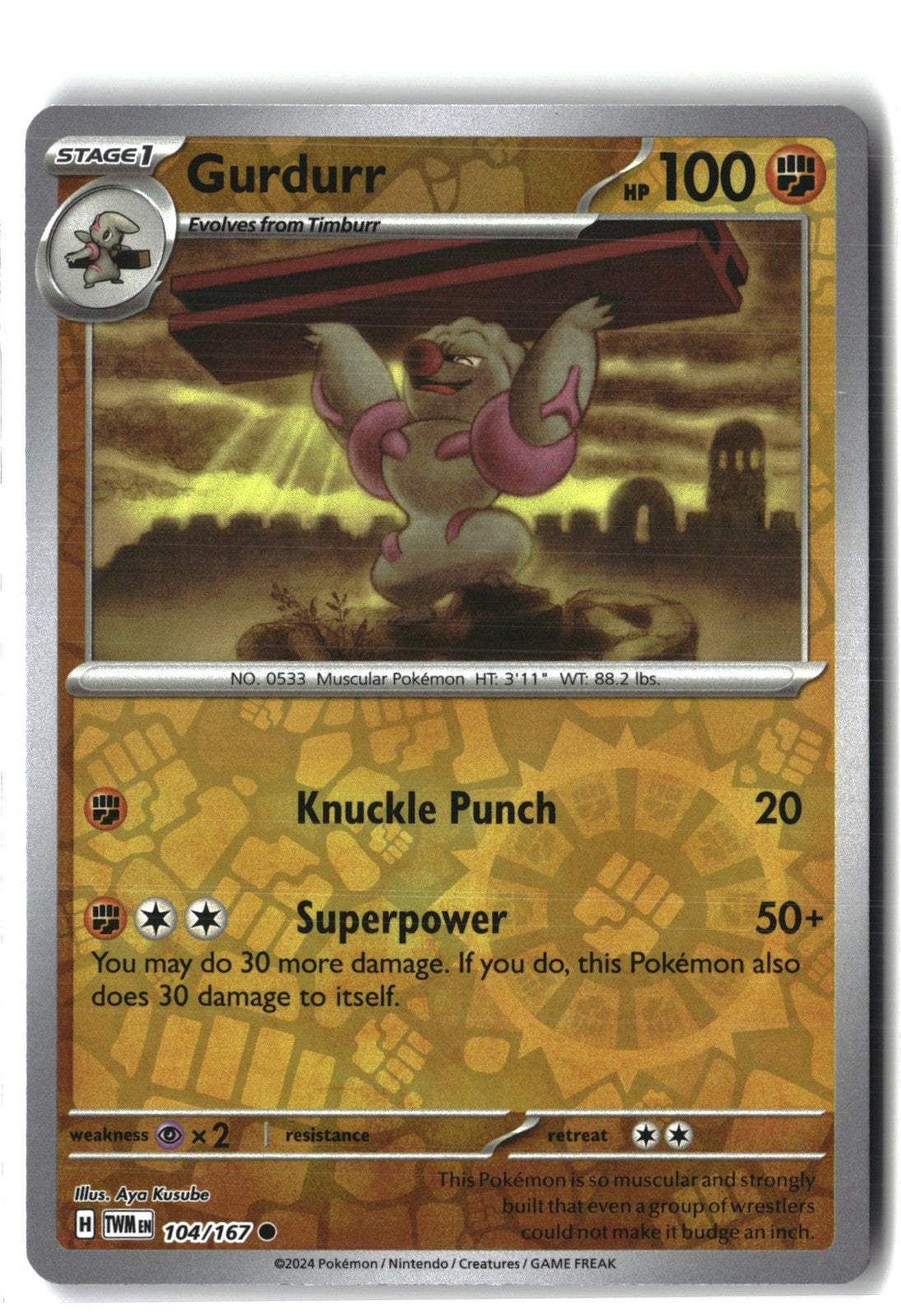 Gurdurr Reverse Holofoil NM (Twilight Masquerade 104/167)