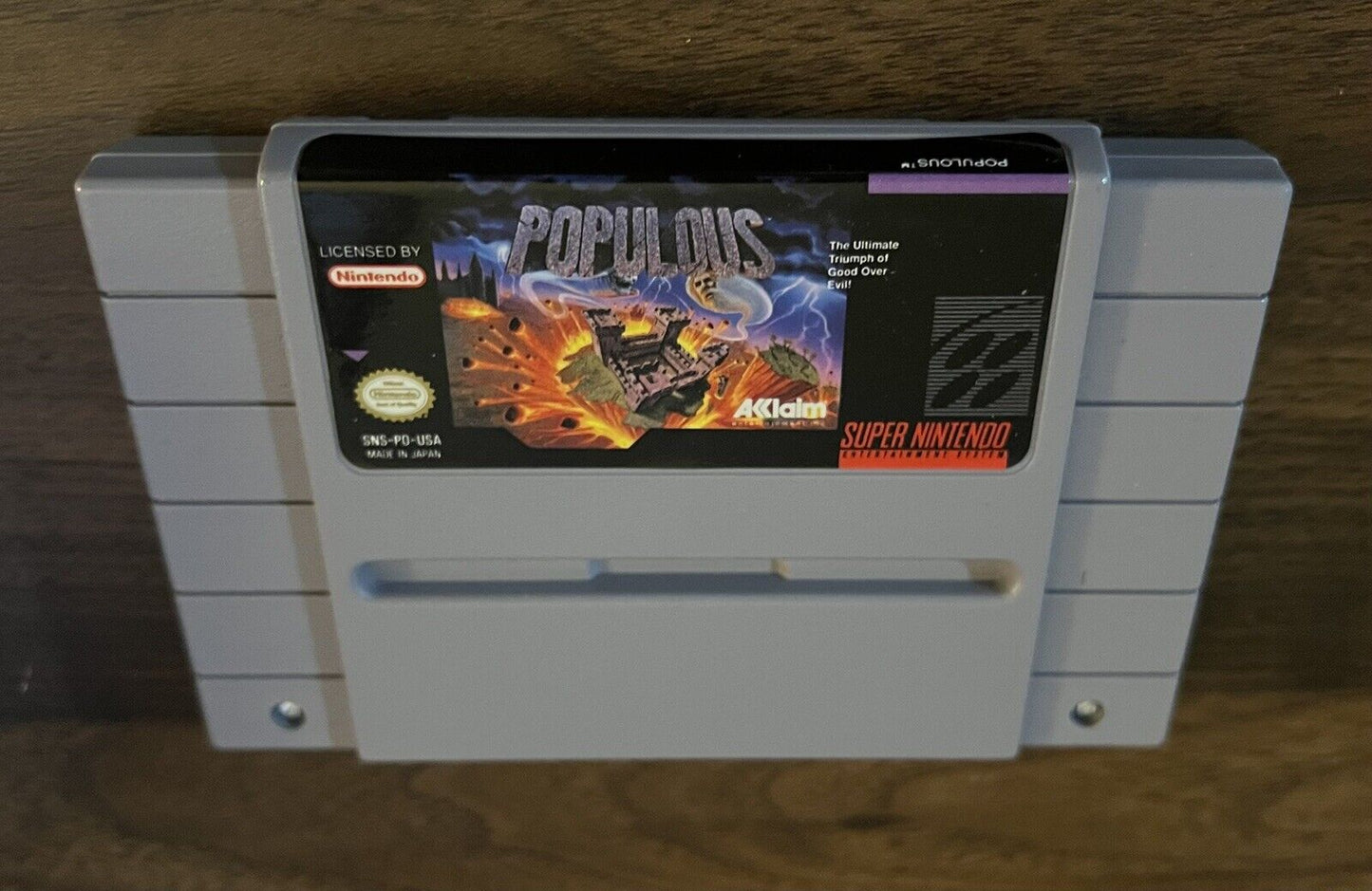 Populous - Super Nintendo SNES - Authentic Cleaned & Tested Cart Only