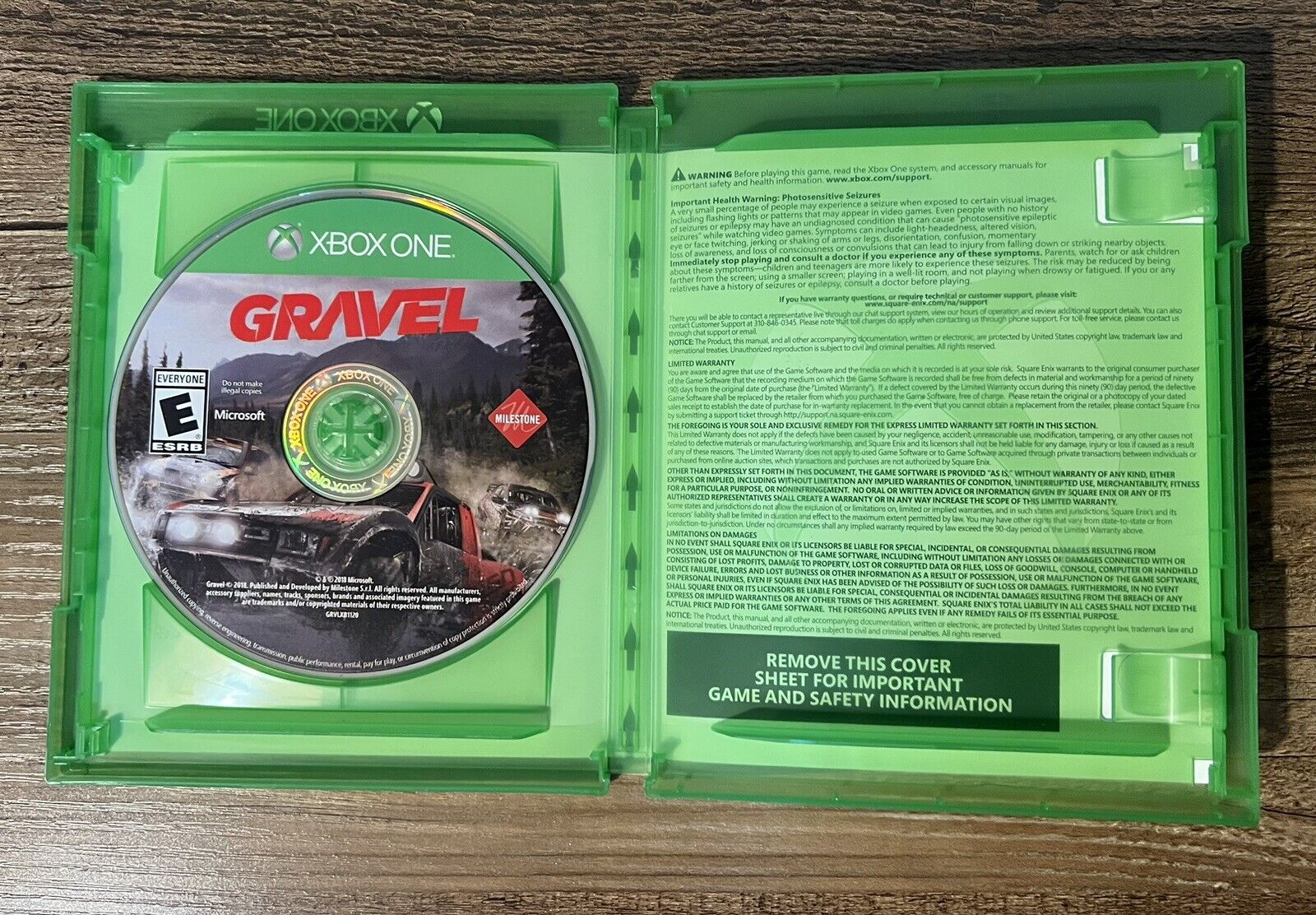 MICROSOFT XBOX ONE GAME GRAVEL 2018 RATED E MILESTONE