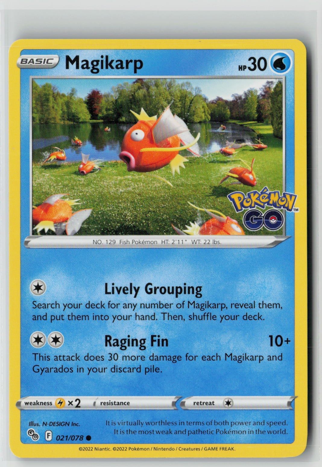Magikarp (Pokemon GO 021/078) NM