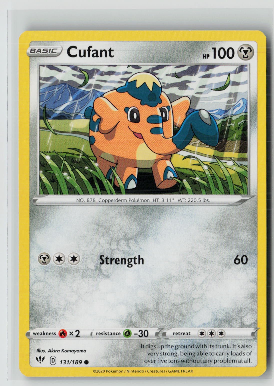 Cufant (SWSH03: Darkness Ablaze 131/189) NM