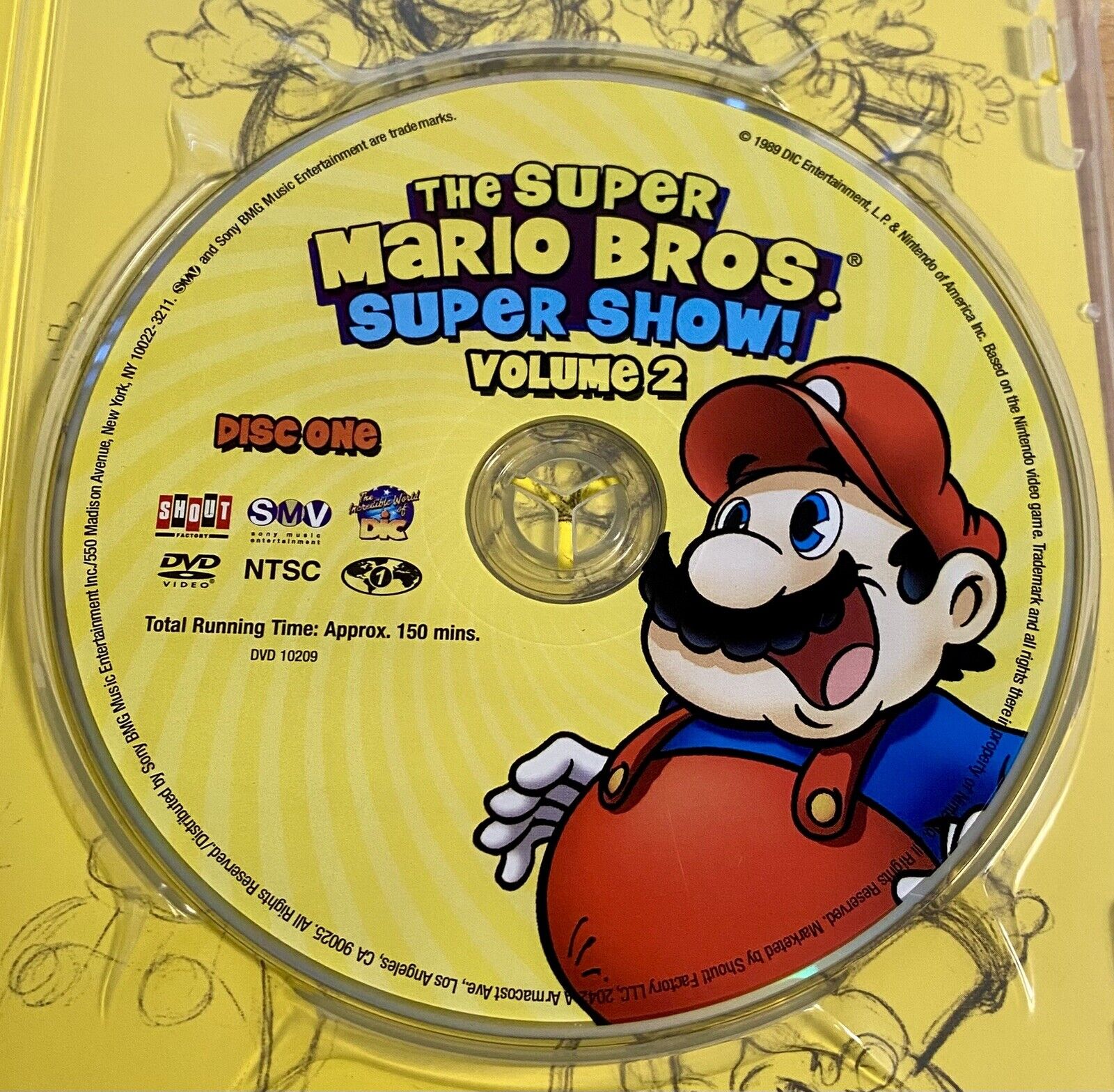 The Super Mario Bros. Super Show! DVD Volume 2 Disc 1, Nintendo, Tested & Works