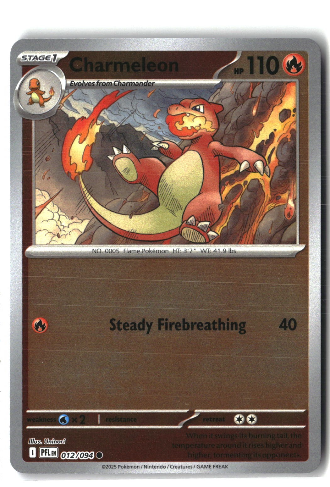 Charmeleon Reverse Holofoil NM (Phantasmal Flames 012/094)